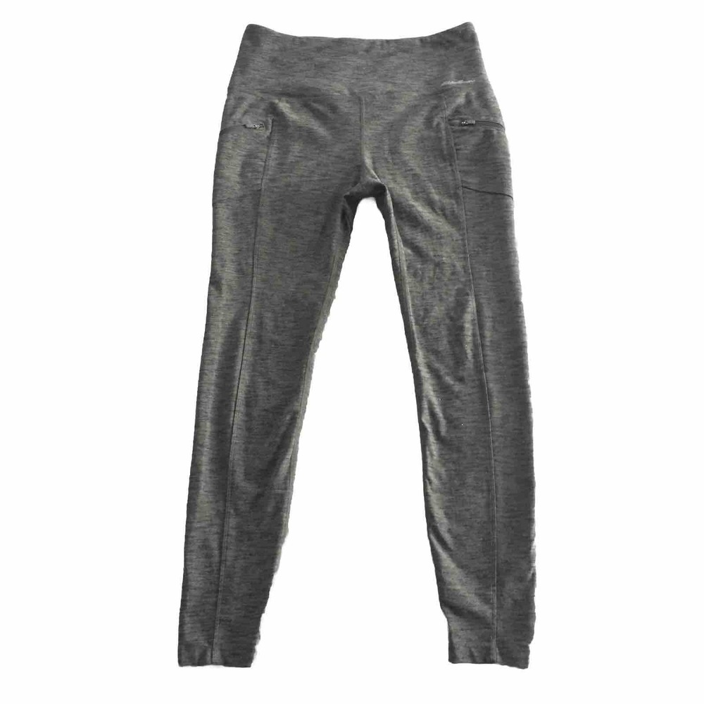 Eddie Bauer Womens Trail Tight Leggings Size M Olive High Rise Zipper Pockets - Picture 5 of 16